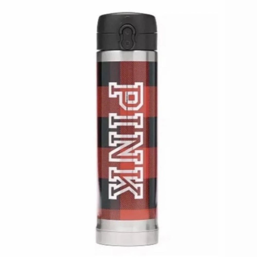 Victoria’s Secret PINK red plaid thermos